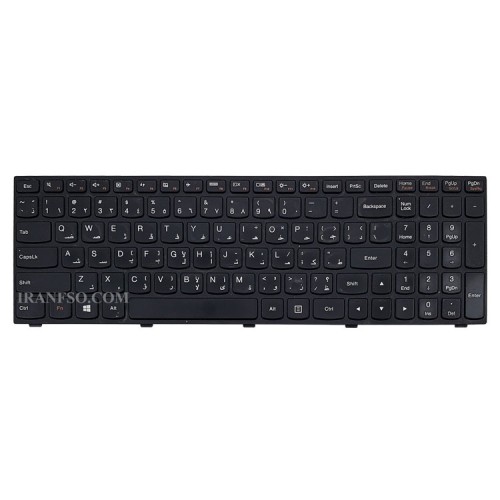 کیبرد لپ تاپ لنوو IdeaPad G50-70 مشکی-بدون بک لایت-با فریم دست دوم