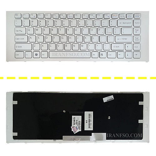 کیبرد لپ تاپ سونی VPC-EA سفید-با فریم