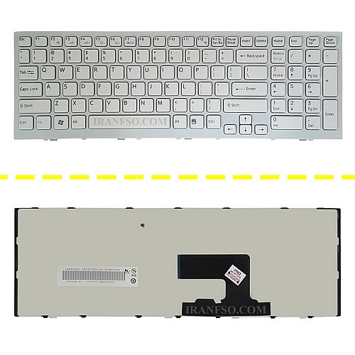 کیبرد لپ تاپ سونی VPC-EE سفید-با فریم