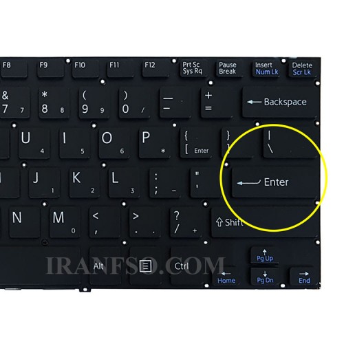 کیبرد لپ تاپ سونی SVF142 مشکی-اینترکوچک بدون فریم