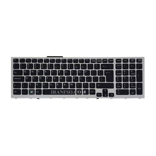 کیبرد لپ تاپ سونی VPC-F11 مشکی با فریم نقره ای