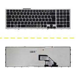 کیبرد لپ تاپ سونی VPCF11 مشکی با فریم نقره ای