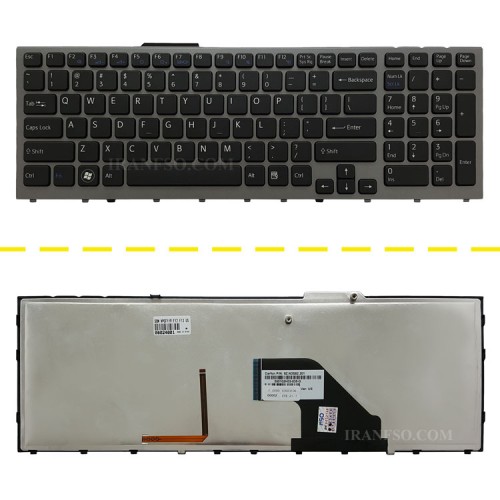 کیبرد لپ تاپ سونی VPC-F11 مشکی-با بک لایت-بافریم نوک مدادی
