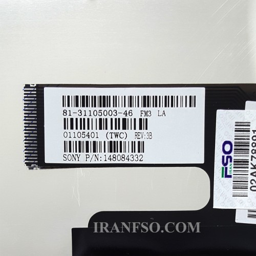 کیبرد لپ تاپ سونی VGN-FW مشکی-با فریم