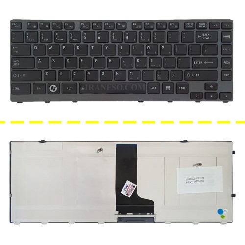 کیبرد لپ تاپ توشیبا Satellite M640 مشکی-با فریم طوسی