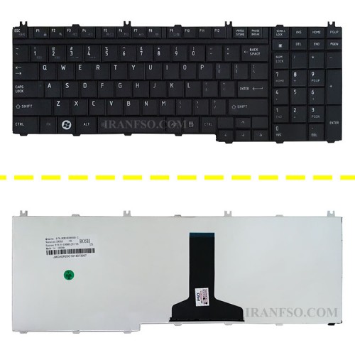 کیبرد لپ تاپ توشیبا Satellite Pro P300 مشکی
