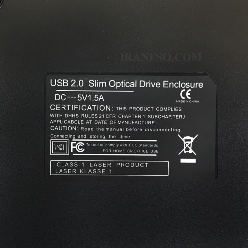 باکس دی وی دی اکسترنال لپ تاپ Sata Superslim 9.5mm_USB2