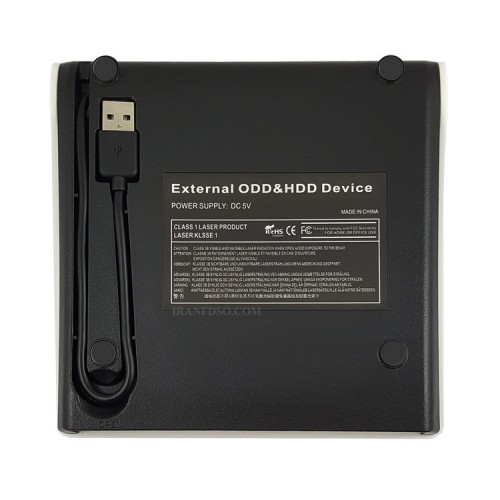 باکس دی وی دی اکسترنال لپ تاپ Pop-Up Mobile Sata 12.7mm-USB3 ضخیم سفید