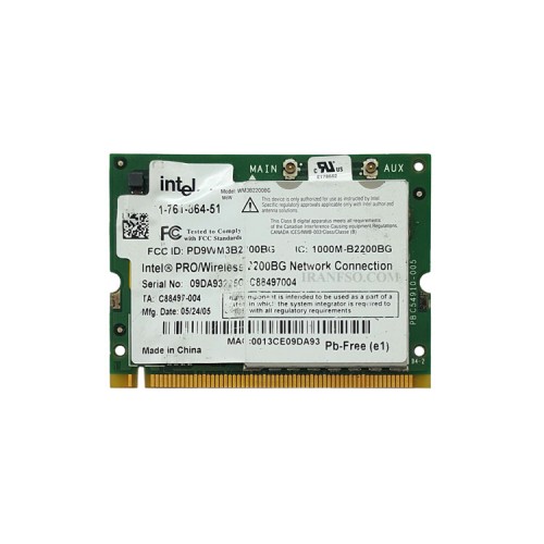 برد وای فای لپ تاپ WLAN Intel Mini PCMCI WM3B2200BG