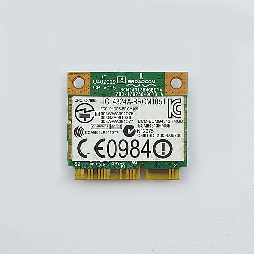 برد وای فای لپ تاپ WLAN Broardcom Mini PCI-E BCM94313HMGB DW1701 Combo