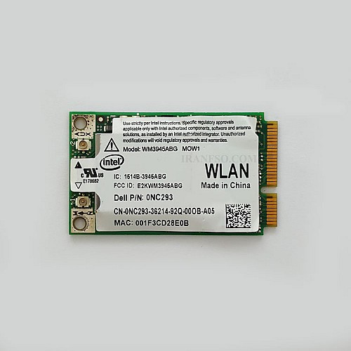 برد وای فای لپ تاپ WLAN Intel Mini PCI 3945ABG Express مستطیلی