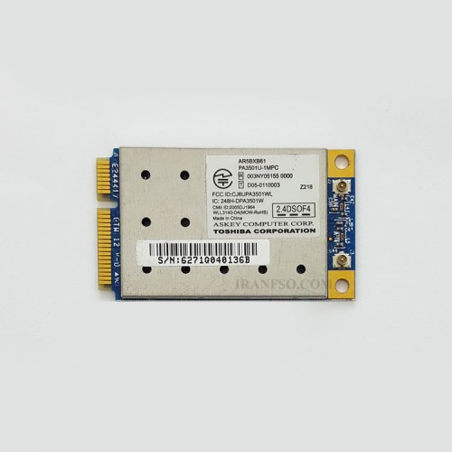 برد وای فای لپ تاپ WLAN AzureWave Mini PCI AR5BXB61 Express مستطیلی
