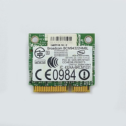 برد وای فای لپ تاپ WLAN Broardcom Half Mini PCI-E DW1510 Combo
