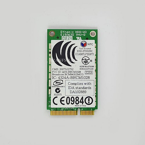 برد وای فای لپ تاپ WLAN Broadcom Mini PCI DW1395 Express مستطیلی