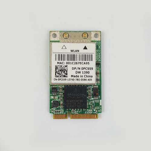 برد وای فای لپ تاپ WLAN Broadcom Mini PCI DW1390 Express مستطیلی