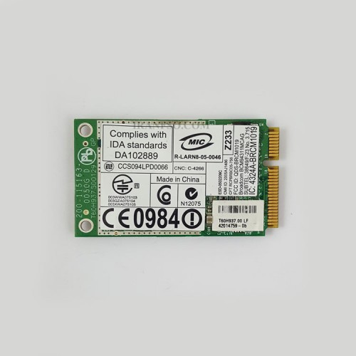 برد وای فای لپ تاپ WLAN Broadcom DW1490 PCI Express مستطيلی