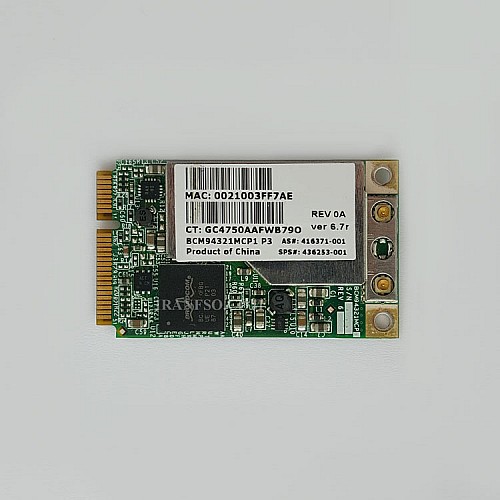برد وای فای لپ تاپ WLAN Broadcom Mini PCI 4324A-BRCM1022-H Express مستطيلی