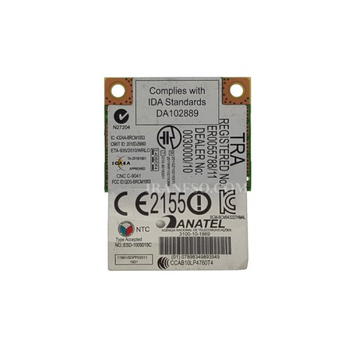 برد وای فای لپ تاپ WLAN Broadcom Mini PCI-E 4324A-BRCM1053 Wifi Combo