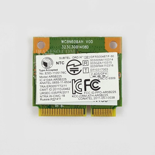برد وای فای لپ تاپ WLAN Atheros Mini PCI-E AR5B225 Wifi Combo
