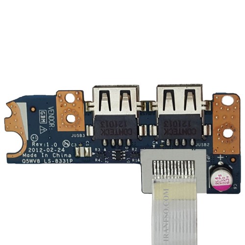 برد یو اس بی لپ تاپ ایسر Aspire V3-571G V3-551G_USB2_LS-8331P کشویی