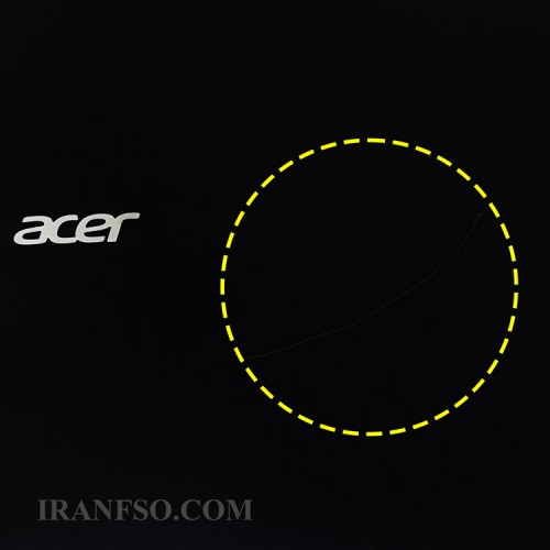 قاب پشت ال سی دی لپ تاپ ایسر Aspire E5-511_E5-521_E5-571 مشکی-خط و خش دار بدون کاور لولا