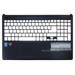 قاب کنار کیبرد لپ تاپ ایسر Aspire E1-570_E1-572 مشکی-اینتر بزرگ-خط و خش دار بدون کاور لولا به همراه تاچ پد