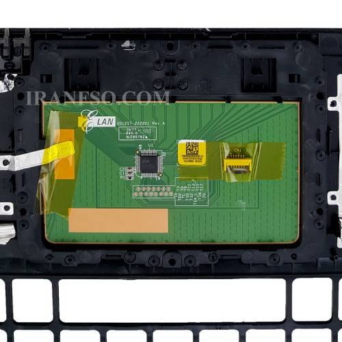 قاب کنار کیبرد لپ تاپ ایسر Aspire E1-570_E1-572 مشکی-اینتر بزرگ-خط و خش دار بدون کاور لولا به همراه تاچ پد