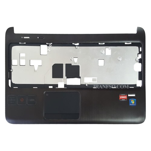 قاب کنار کیبرد لپ تاپ اچ پی Pavilion DV6-6000 قهوه ای-با فینگرپرینت به همراه تاچ پد خط و خش دار