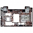 قاب کف لپ تاپ لنوو V580-V580C مشکی خط و خش دار