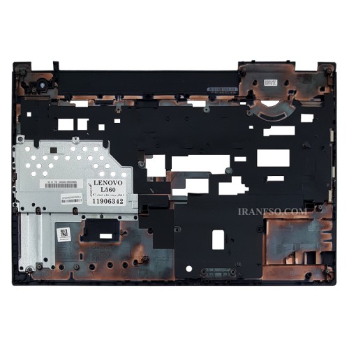 قاب کنار کیبرد لپ تاپ لنوو ThinkPad L560-L570 مشکی-با فینگر پرینت خط و خش دار