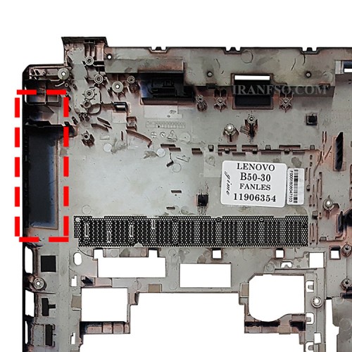 قاب کف لپ تاپ لنوو IdeaPad B50-30_B50-45 مشکی-بدون خروجی هوا-رم ریدر شکسته