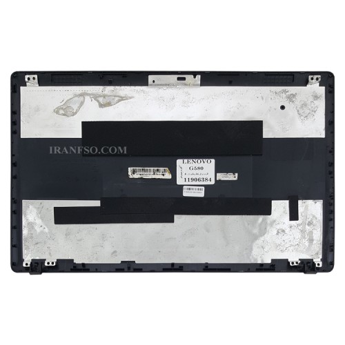 قاب پشت ال سی دی لپ تاپ لنوو IdeaPad G580-G585 مشکی-فلزی براق خط و خش دار