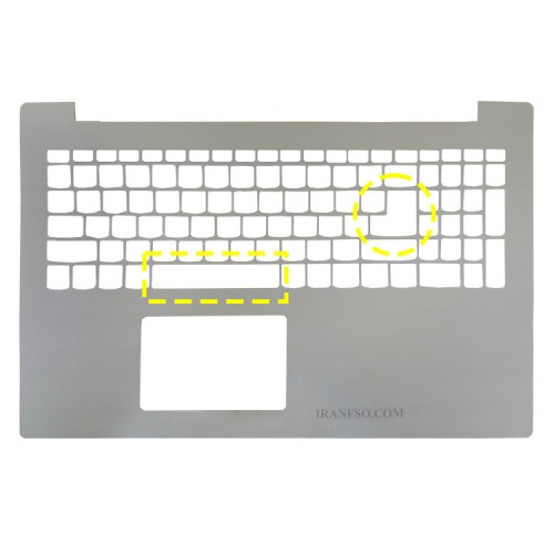 قاب کنار کیبرد لپ تاپ لنوو IdeaPad 320-330-520 15Inch نقره ای-اینتربزرگ Space بزرگ-بدون فینگر پرینت خط و خش دار