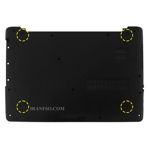 قاب کف لپ تاپ لنوو IdeaPad 110-15ACL AMD-Touch مشکی-بدون پلاستیک کف