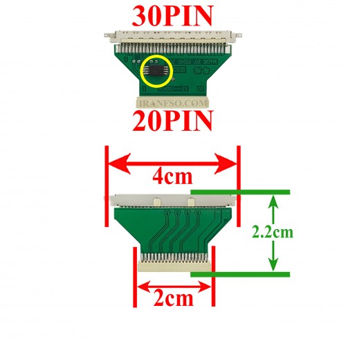 تبدیل ال سی دی XF-XJ 30Pin به همراه آی سی