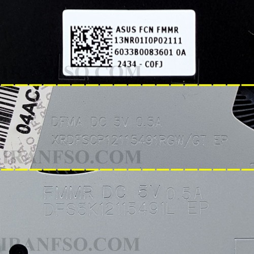 فن لپ تاپ ایسوس ROG Strix G531GT-G512-G712_13NR01IOP02111_XRDFSCP12115491RGW_DFS5K12115491L اورجینال-5 ولت