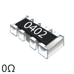 مقاومت آرایه ای 0 اهم 8 پایه 4x0402 پک 10 عددی