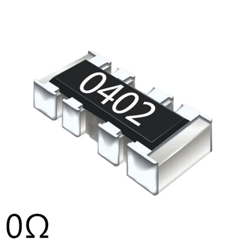 مقاومت آرایه ای 0 اهم 8 پایه 4x0402 پک 10 عددی