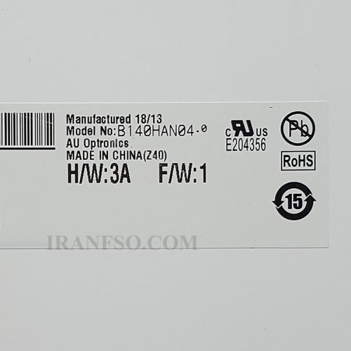 ال سی دی و تاچ لپ تاپ لنوو 14.0 Yoga C340-14_B140HAN04-0 نازک 30 پین FHD-IPS