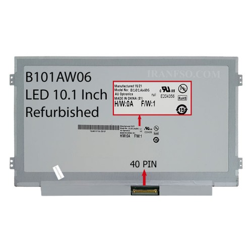 ال ای دی لپ تاپ 10.1 AUO B101AW06_Grade A نازک براق 40 پین L-R