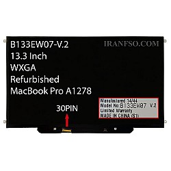 ال ای دی لپ تاپ 13.3 AUO B133EW07-V.2 نازک 30 پین برای اپل MacBook Pro A1278 ریفر پیکسل دار