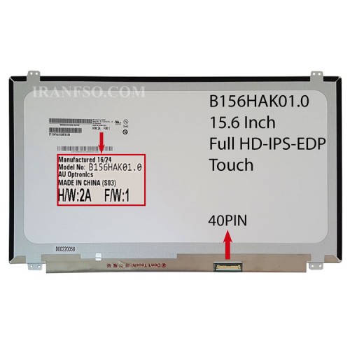ال ای دی لپ تاپ 15.6 AUO B156HAK01.0 Touch نازک 40 پین Full HD-IPS-EDP