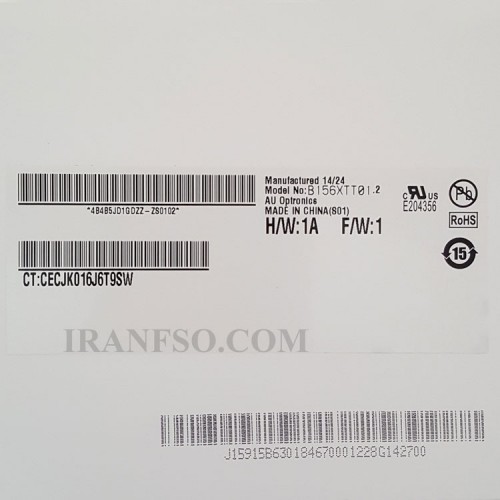 ال ای دی لپ تاپ 15.6 AUO B156XTT01.2-Touch نازک 40 پین LVDS به همراه Glass