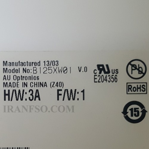 ال ای دی لپ تاپ 12.5 Auo B125XW01 V.0 نازک 40 پین HD