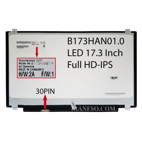 ال ای دی لپ تاپ 17.3 AUO B173HAN01.0 نازک 30 پین Full HD-IPS