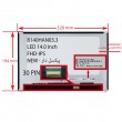 ال ای دی لپ تاپ 14.0 B140HAN03.3 نازک مات 30 پین-NEW پیکسل دار FHD-IPS_320x194x4.4mm برد پشت LED سوکت از بالا