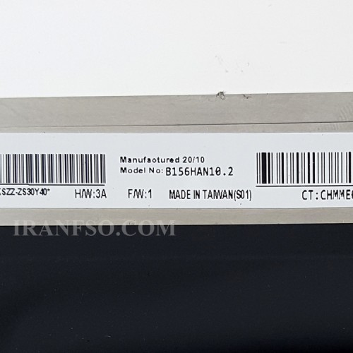 ال ای دی لپ تاپ 15.6 AUO B156HAN10.2 نازک مات 40 پین ریز FHD-EDP-240HZ بدون جاپیچ 350x216x2.4mm دست دوم