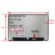 ال ای دی لپ تاپ 14.0 BOE NV140FHM-T02 نازک 40 پین Full HD-EDP-Touch بدون جاپیچ 315x187x5.2mm برد پشت LED