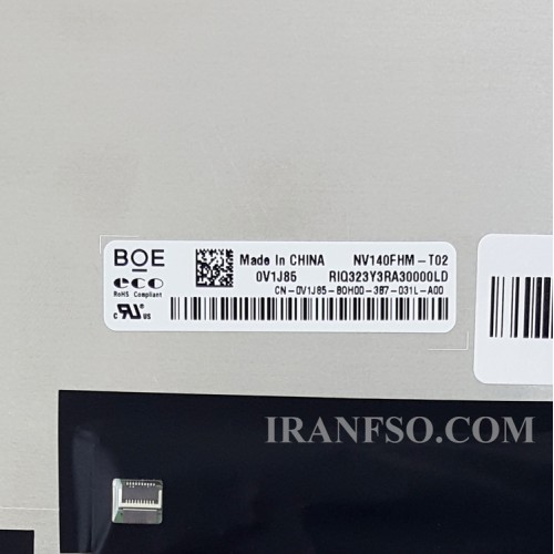 ال ای دی لپ تاپ 14.0 BOE NV140FHM-T02 نازک 40 پین Full HD-EDP-Touch بدون جاپیچ 315x187x5.2mm برد پشت LED