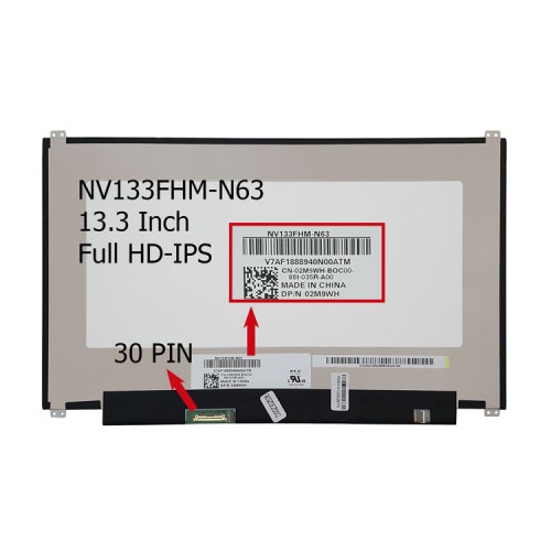 ال ای دی لپ تاپ 13.3 BOE NV133FHM-N63 نازک مات 30 پین Full HD-IPS